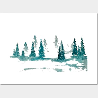 Winter pines Posters and Art